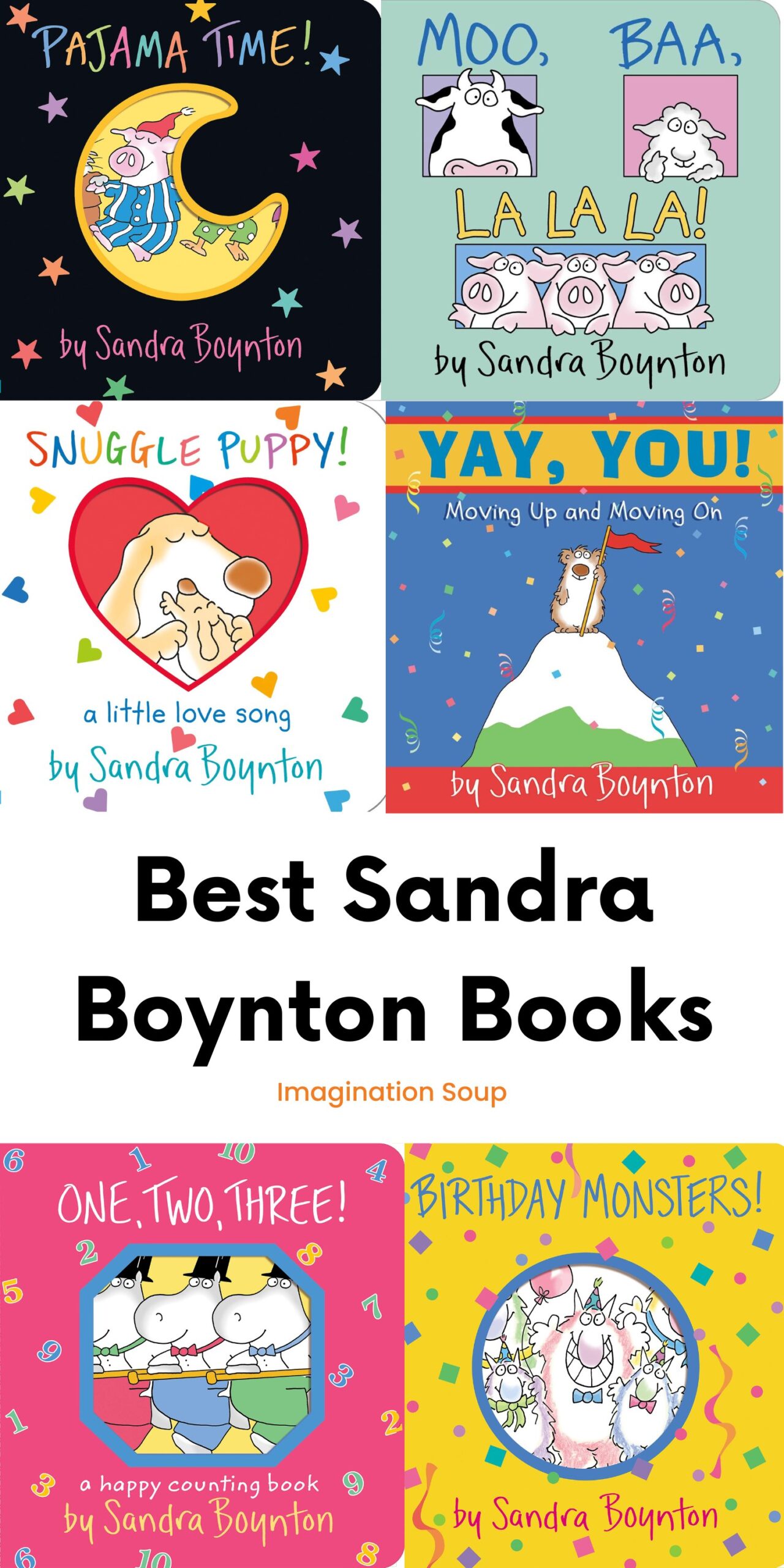 Reading a Sandra Boynton board book is like getting ready for bed by putting on your comfiest party clothes, cozy and celebratory all at once!