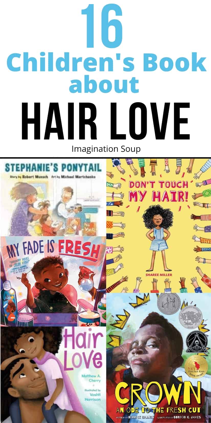 Some kids grow up not liking their hair, right? These books might help change that -- particularly for African-American kids. It's both representation and affirmation and hair love!
You'll also read a cautionary tale about NOT combing your hair, as well as a funny story about copying other people's hairstyles.